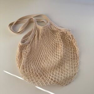 H&M Cream Bohemian Mesh Tote Bag